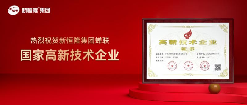 權(quán)威認(rèn)證！新恒隆集團(tuán)蟬聯(lián)國(guó)家高新技術(shù)企業(yè)